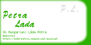 petra lada business card